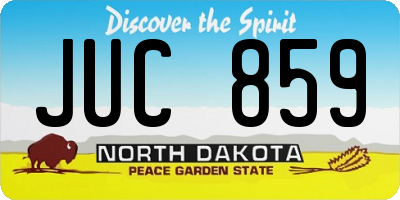 ND license plate JUC859