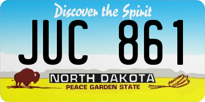 ND license plate JUC861