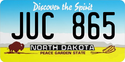 ND license plate JUC865