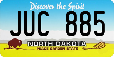 ND license plate JUC885