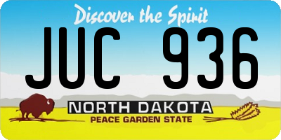 ND license plate JUC936