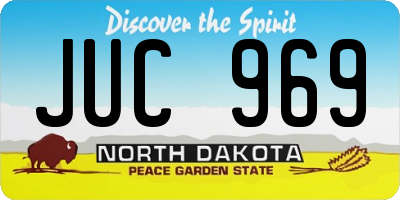 ND license plate JUC969
