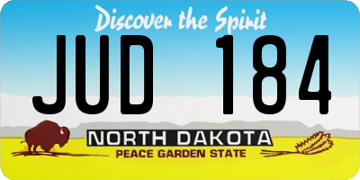 ND license plate JUD184