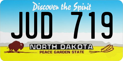 ND license plate JUD719