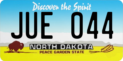 ND license plate JUE044