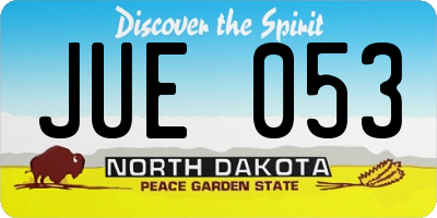 ND license plate JUE053