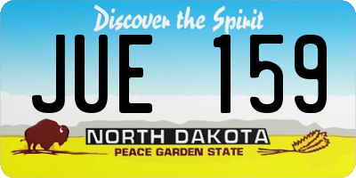 ND license plate JUE159