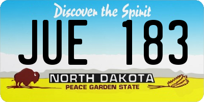 ND license plate JUE183