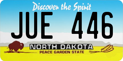 ND license plate JUE446