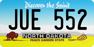 ND license plate JUE552
