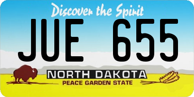 ND license plate JUE655