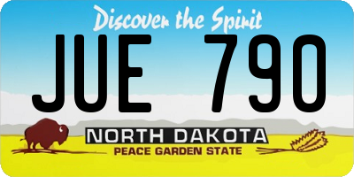 ND license plate JUE790