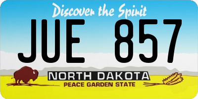 ND license plate JUE857