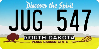 ND license plate JUG547
