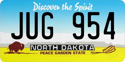 ND license plate JUG954