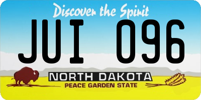 ND license plate JUI096
