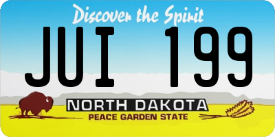ND license plate JUI199