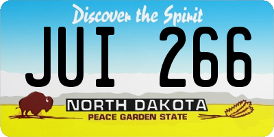 ND license plate JUI266