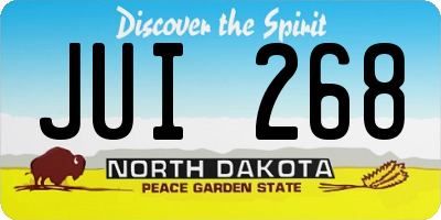 ND license plate JUI268