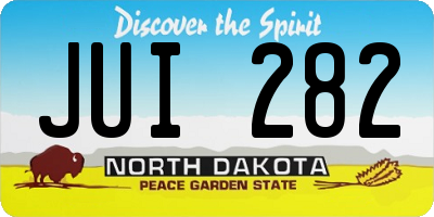 ND license plate JUI282