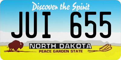 ND license plate JUI655