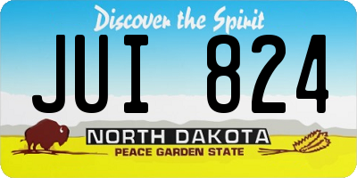 ND license plate JUI824