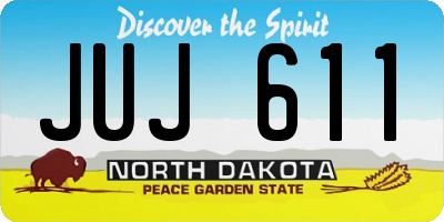 ND license plate JUJ611