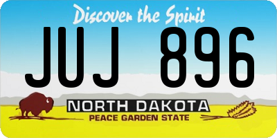 ND license plate JUJ896