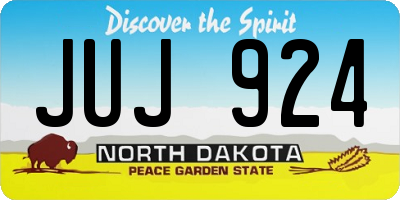 ND license plate JUJ924