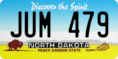 ND license plate JUM479