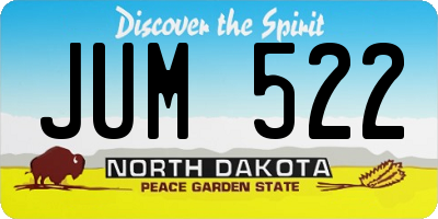 ND license plate JUM522
