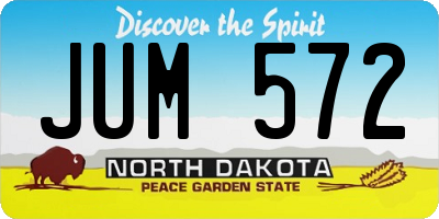 ND license plate JUM572