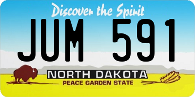 ND license plate JUM591