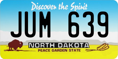 ND license plate JUM639