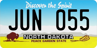 ND license plate JUN055