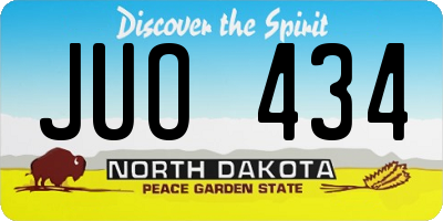 ND license plate JUO434