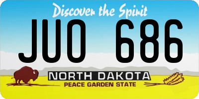ND license plate JUO686
