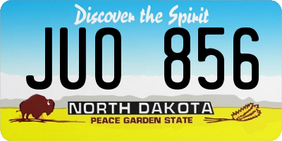 ND license plate JUO856
