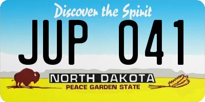 ND license plate JUP041