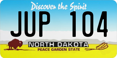 ND license plate JUP104