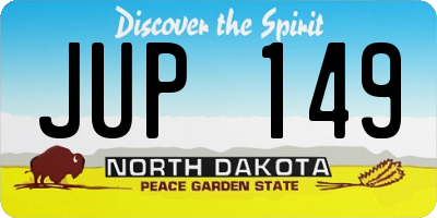 ND license plate JUP149