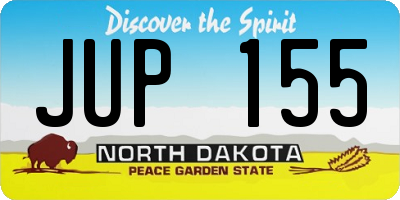 ND license plate JUP155