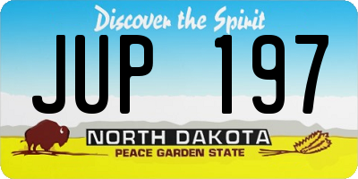 ND license plate JUP197