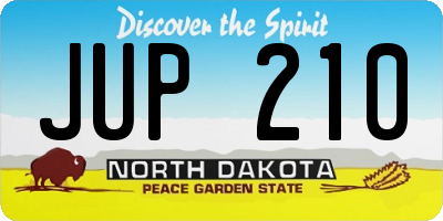 ND license plate JUP210