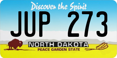 ND license plate JUP273