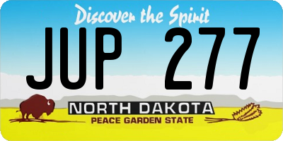 ND license plate JUP277