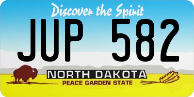 ND license plate JUP582
