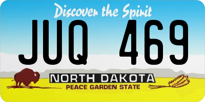 ND license plate JUQ469
