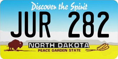 ND license plate JUR282