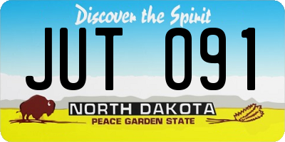 ND license plate JUT091